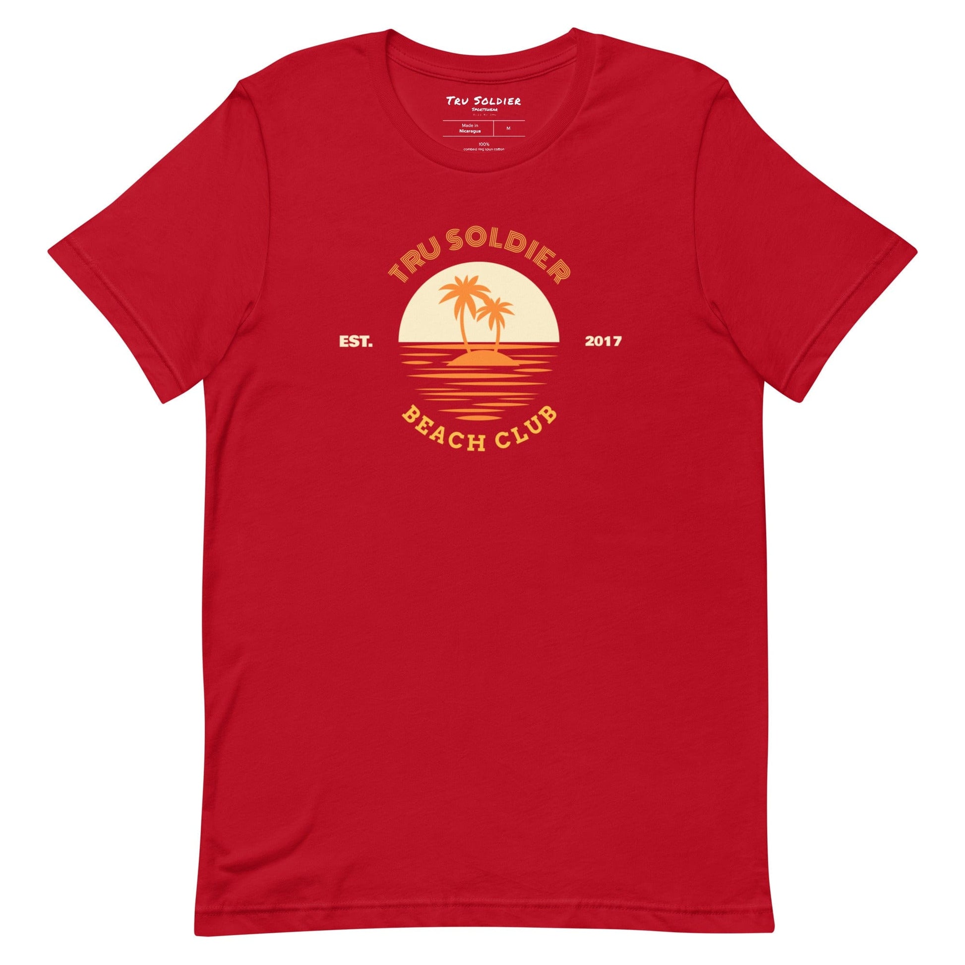 Tru Soldier Sportswear  Red / XS Beach Club t-shirt