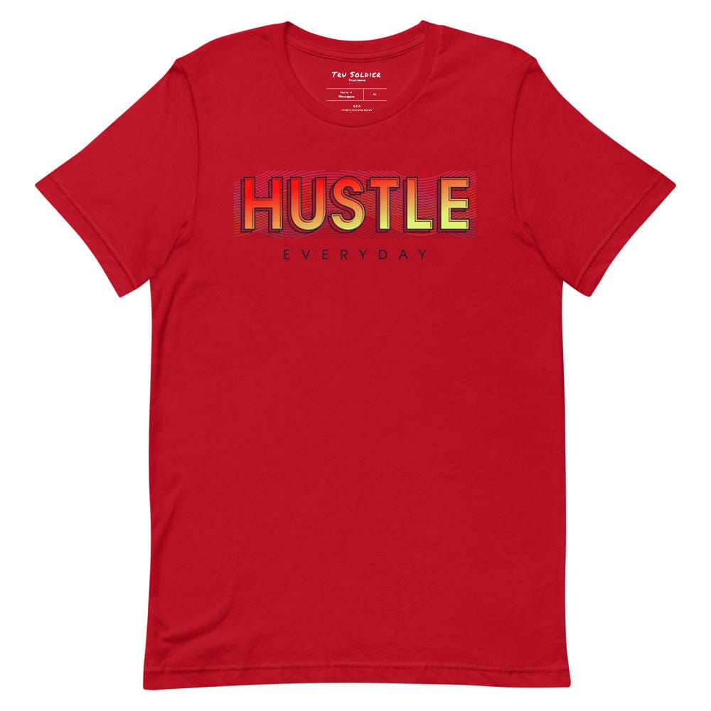 Tru Soldier Sportswear  Red / XS Hustle Everyday t-shirt