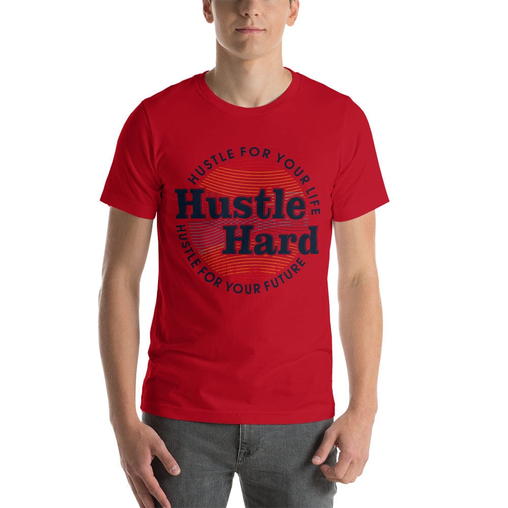 Tru Soldier Sportswear  Red / XS Hustle Hard unisex t-shirt