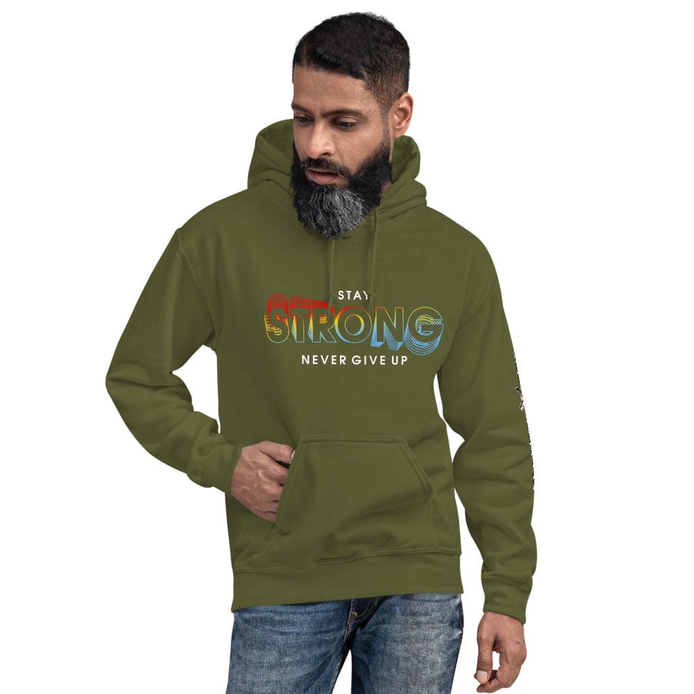 Tru Soldier Sportswear  Shirts & Tops Military Green / S Stay Strong Hoodie
