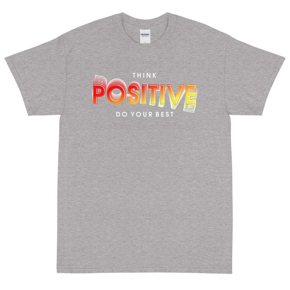 Tru Soldier Sportswear  Sport Grey / S Think Positive Do Your Best T-Shirt