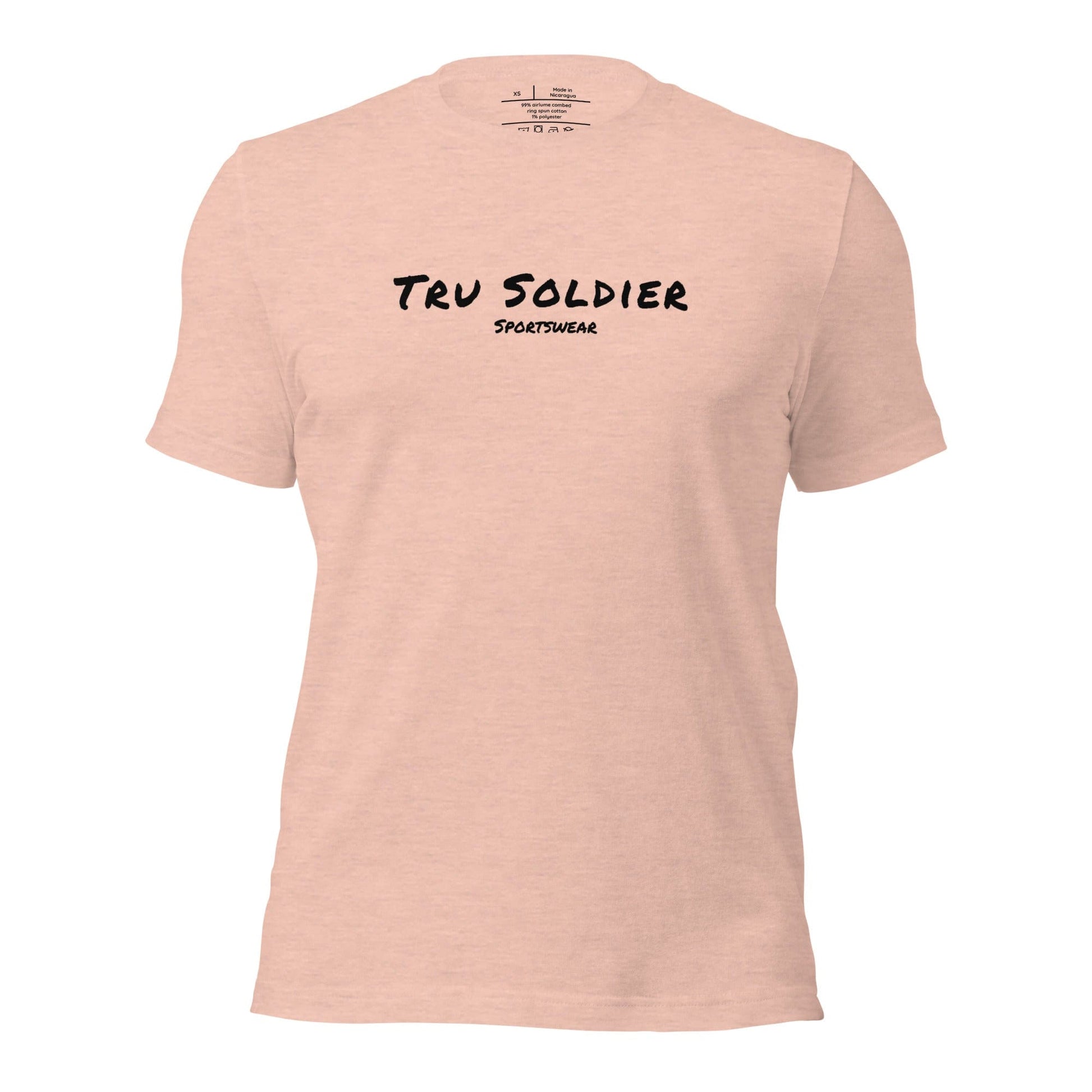 Tru Soldier Sportswear  Heather Prism Peach / XS Unisex t-shirt