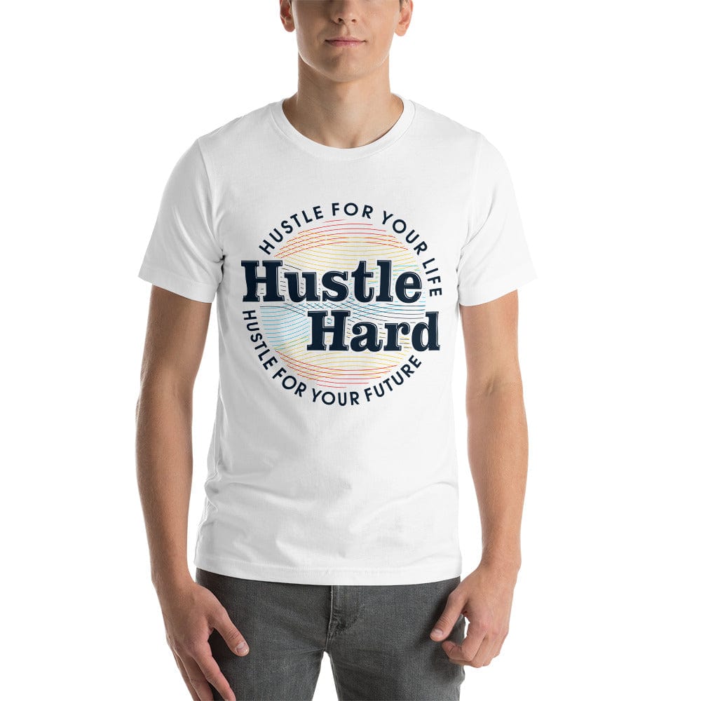 Tru Soldier Sportswear  White / XS Hustle Hard unisex t-shirt
