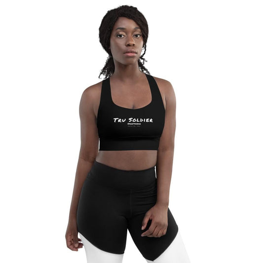 Tru Soldier Sportswear  XS Black Longline sports bra