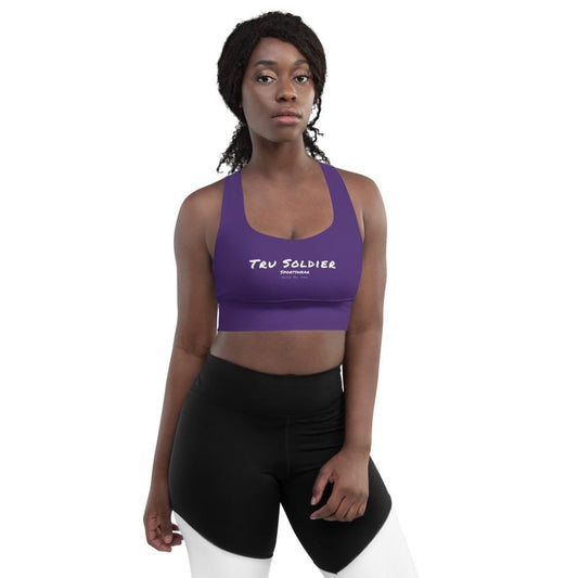 Tru Soldier Sportswear  XS Purple Longline sports bra