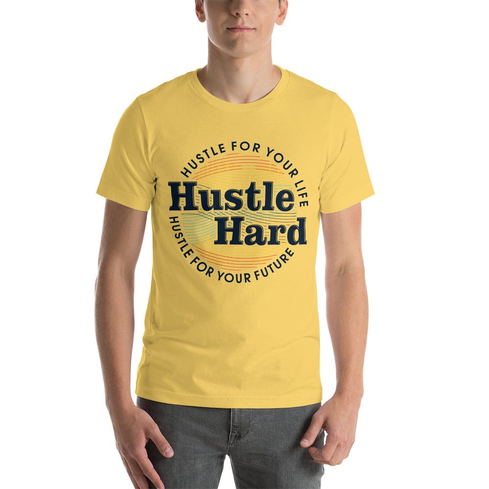 Tru Soldier Sportswear  Yellow / S Hustle Hard unisex t-shirt